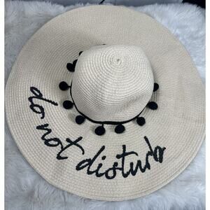 GOODBYEVA30🥑2x$30- Coastalista Floppy Brim Summer Hat One Size ‘do Not Disturb’